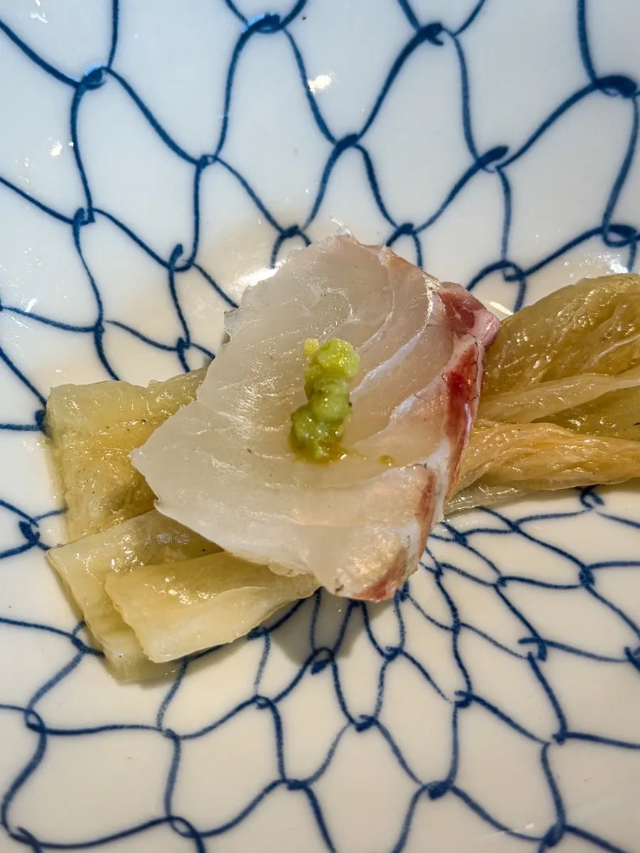 Rockfish, sea bream and bluefin tuna sashimi platter