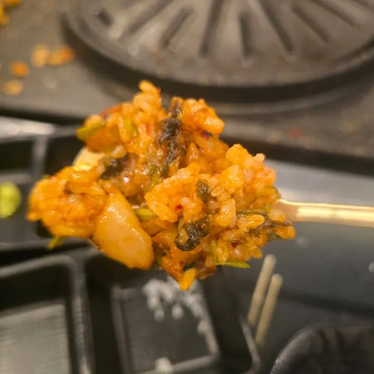 고기 식사 후 볶음밥