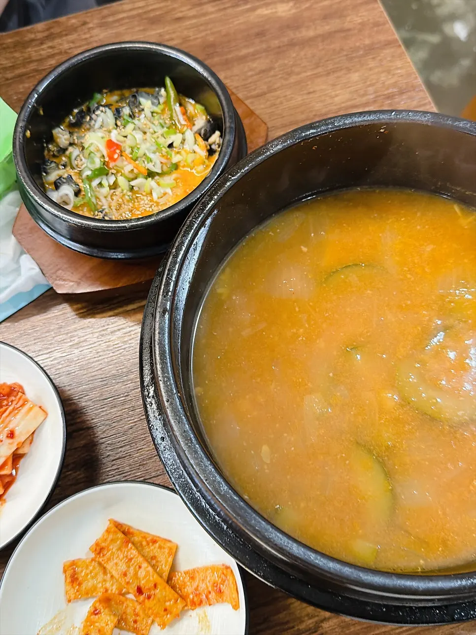 Korean side dishes set on the table