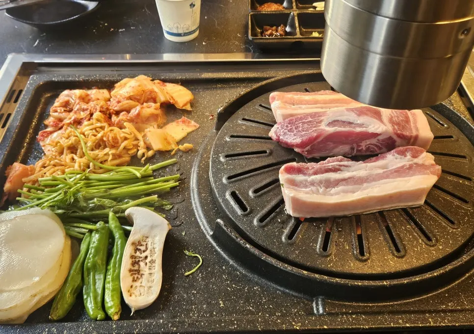 지리산 흑돼지 오겹살과 가브리살