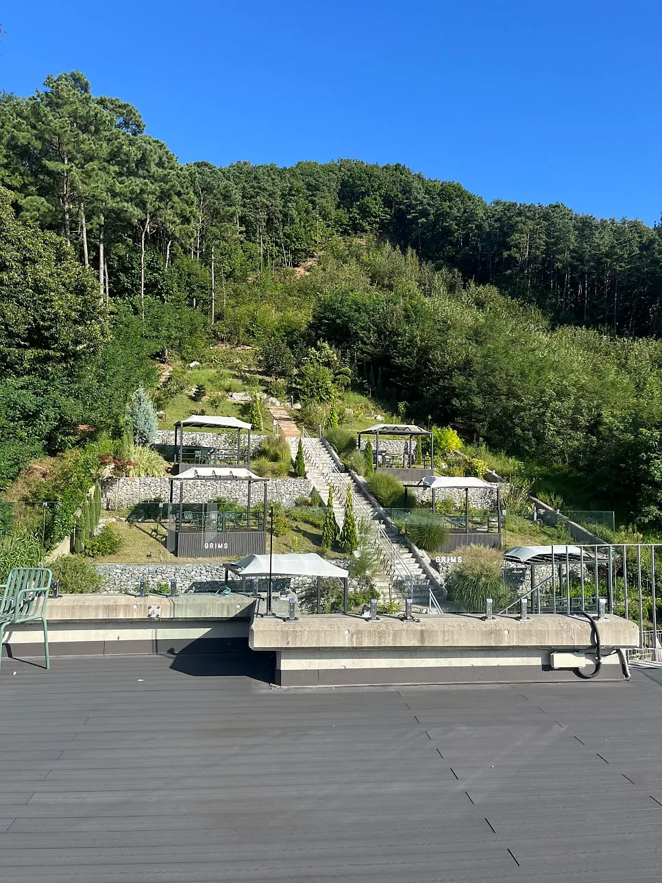 Terrace seating at Geurimseu Cafe