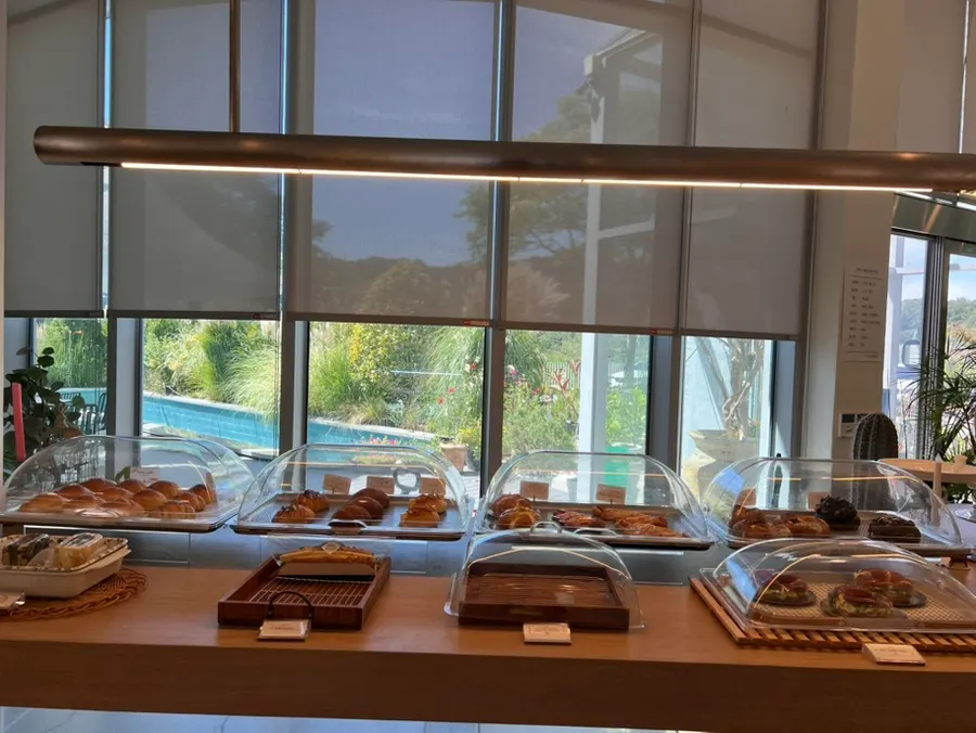 Breads arranged on display