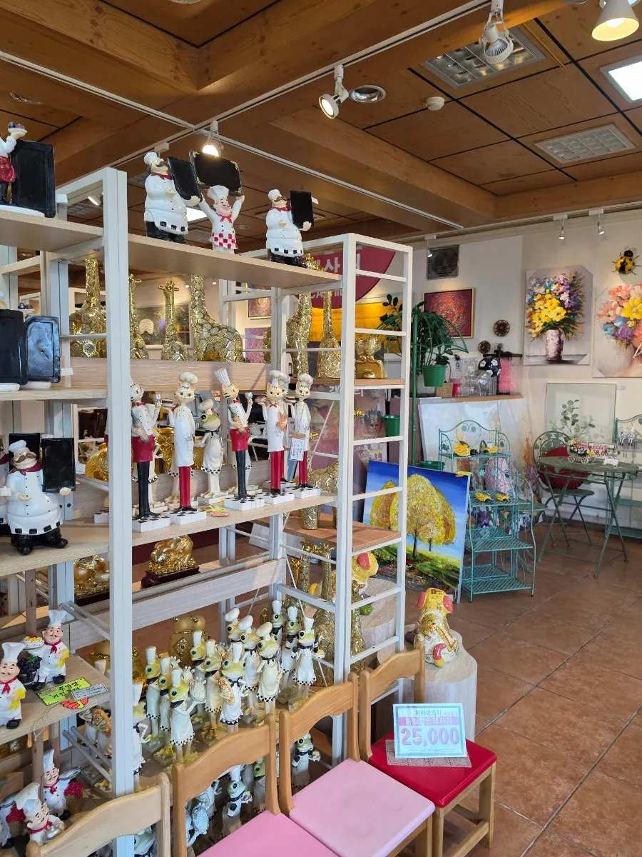 Décor shop entrance and information area