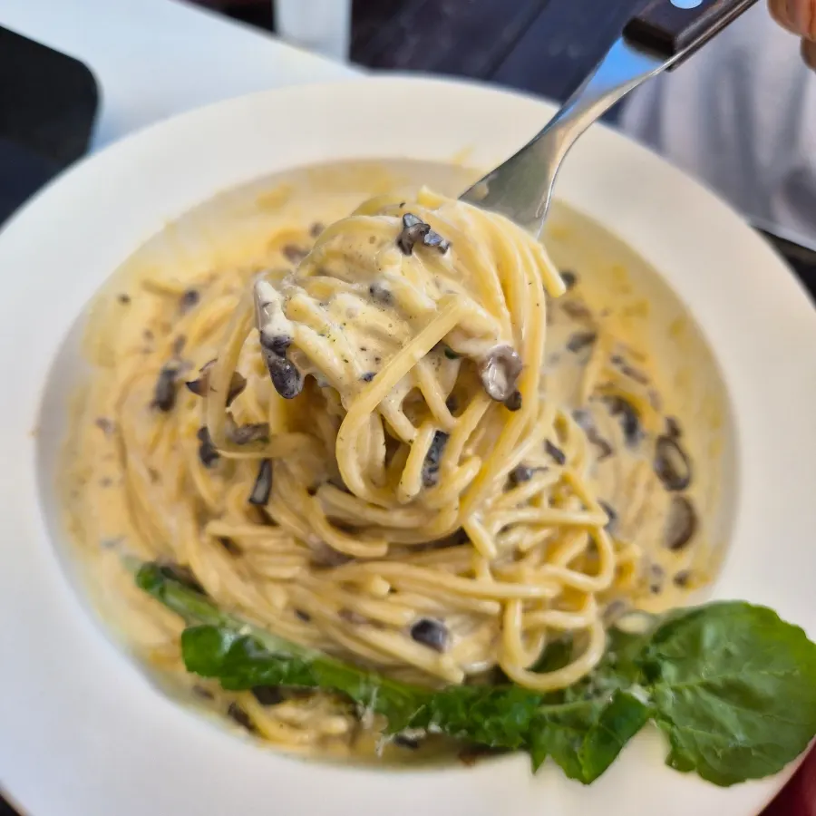 Creamy truffle cream pasta