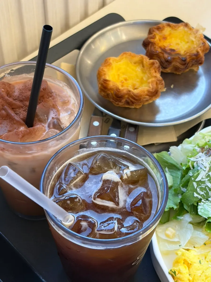 Potato croissant filled with salad