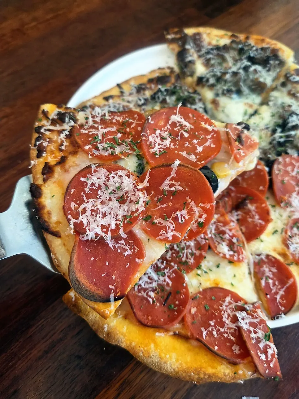 Half-and-half pizza for all ages to enjoy
