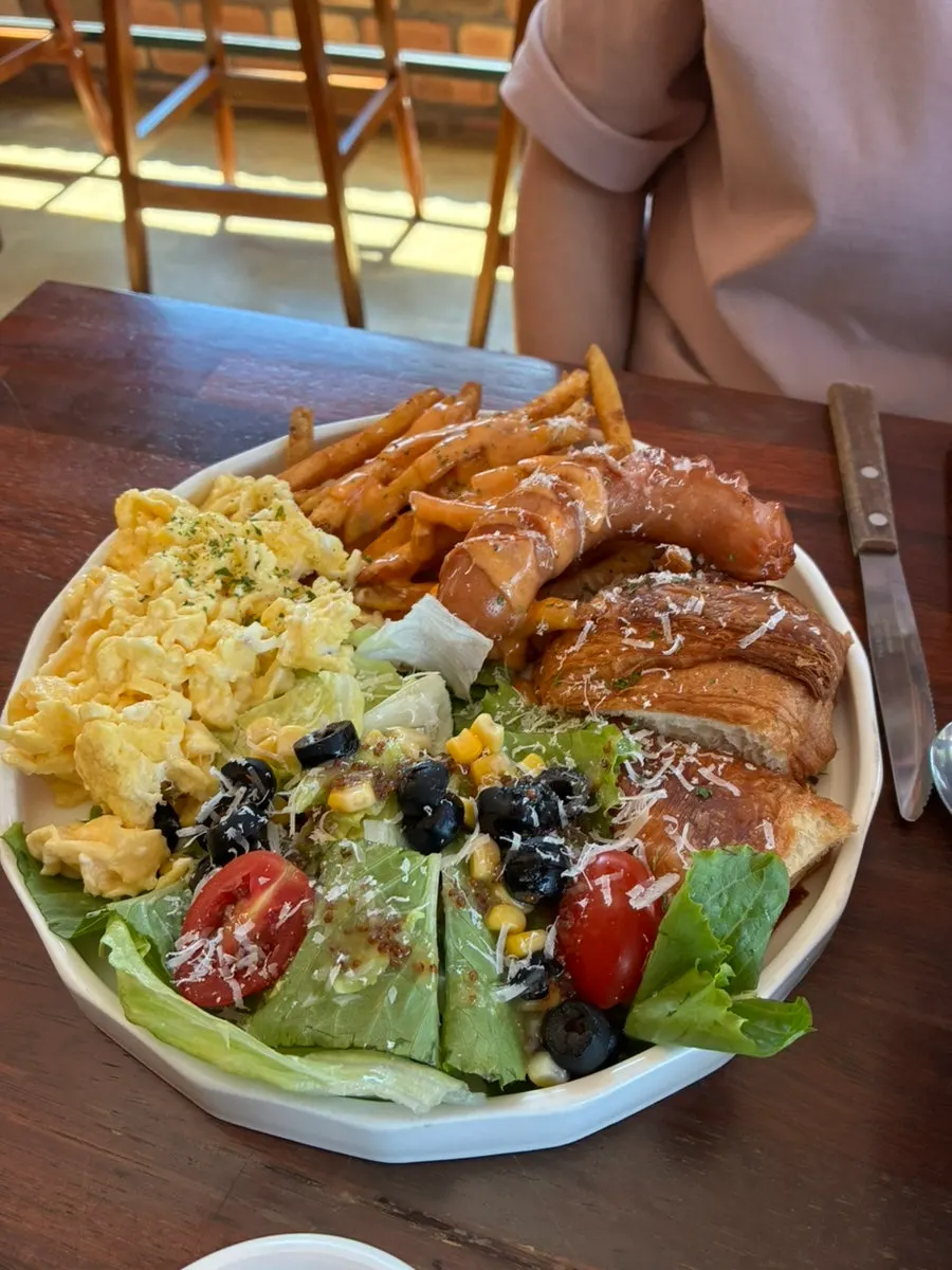 Brunch spread ordered for two people