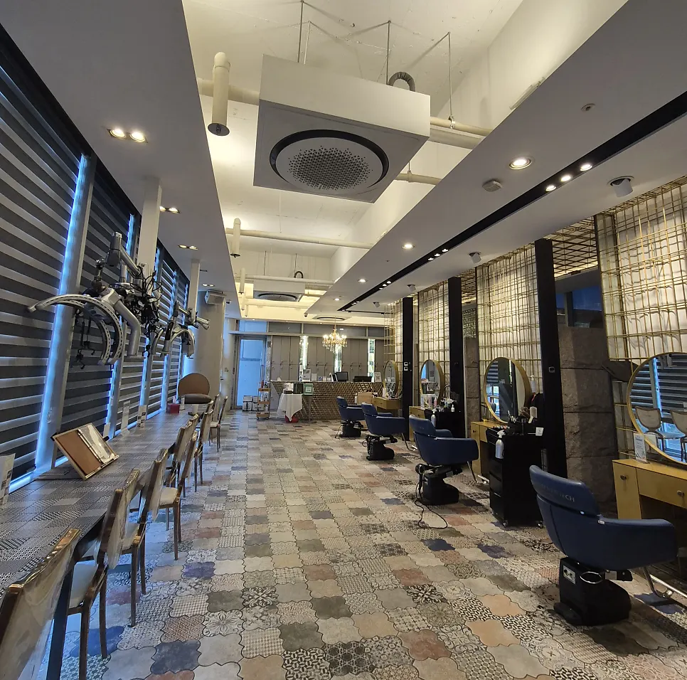 Interior of Charles Lee Hair Salon on the same 2nd floor