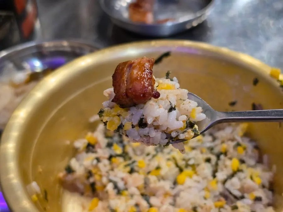 Tuna mayo rice balls scooped instead of rolled