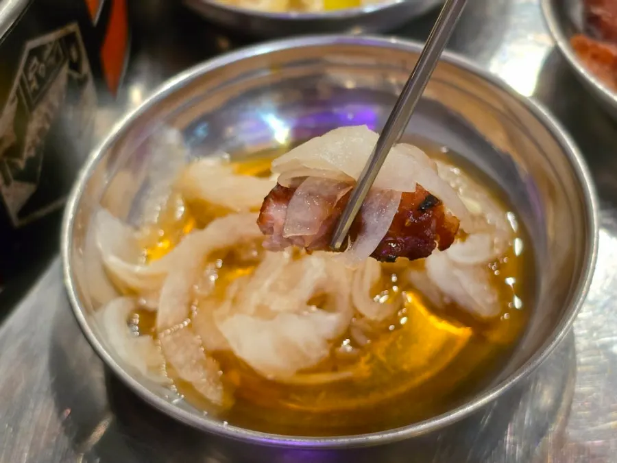 Steamed egg ordered alongside the meal