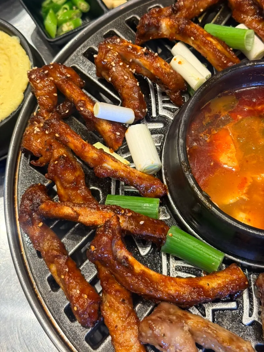 Steamed egg ordered alongside the jjokgalbi