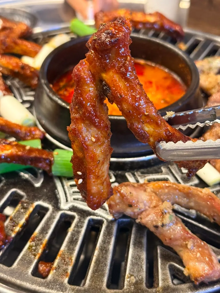 Close-up of the soft aged jjokgalbi