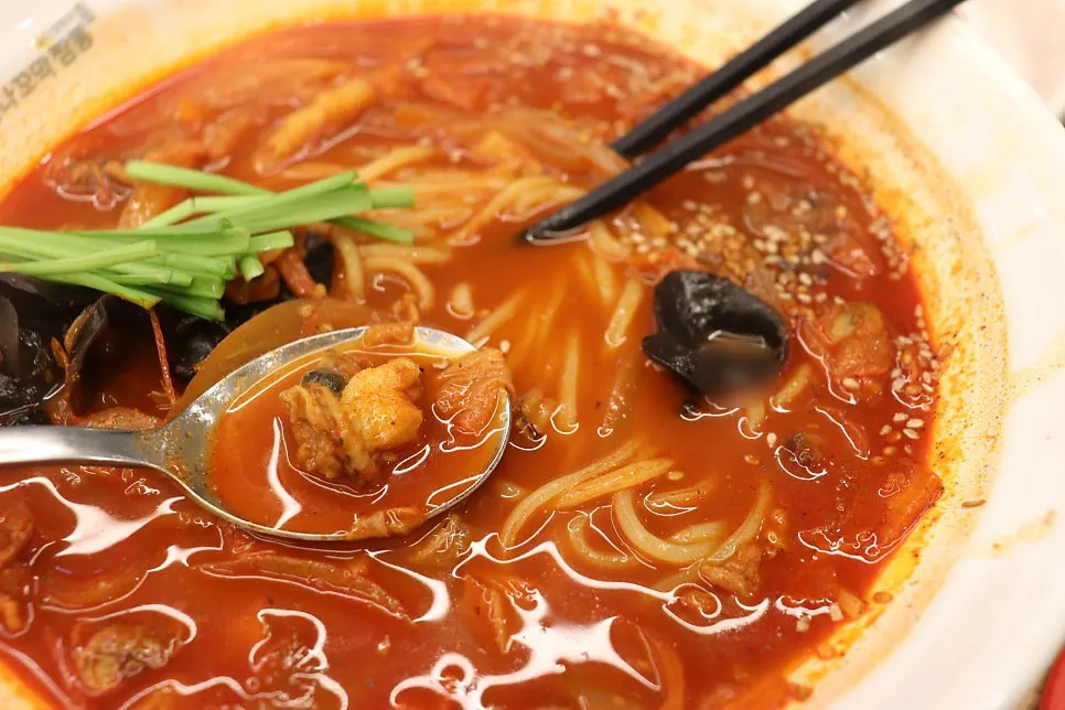 Cross-section of sweet and sour pork packed with meat