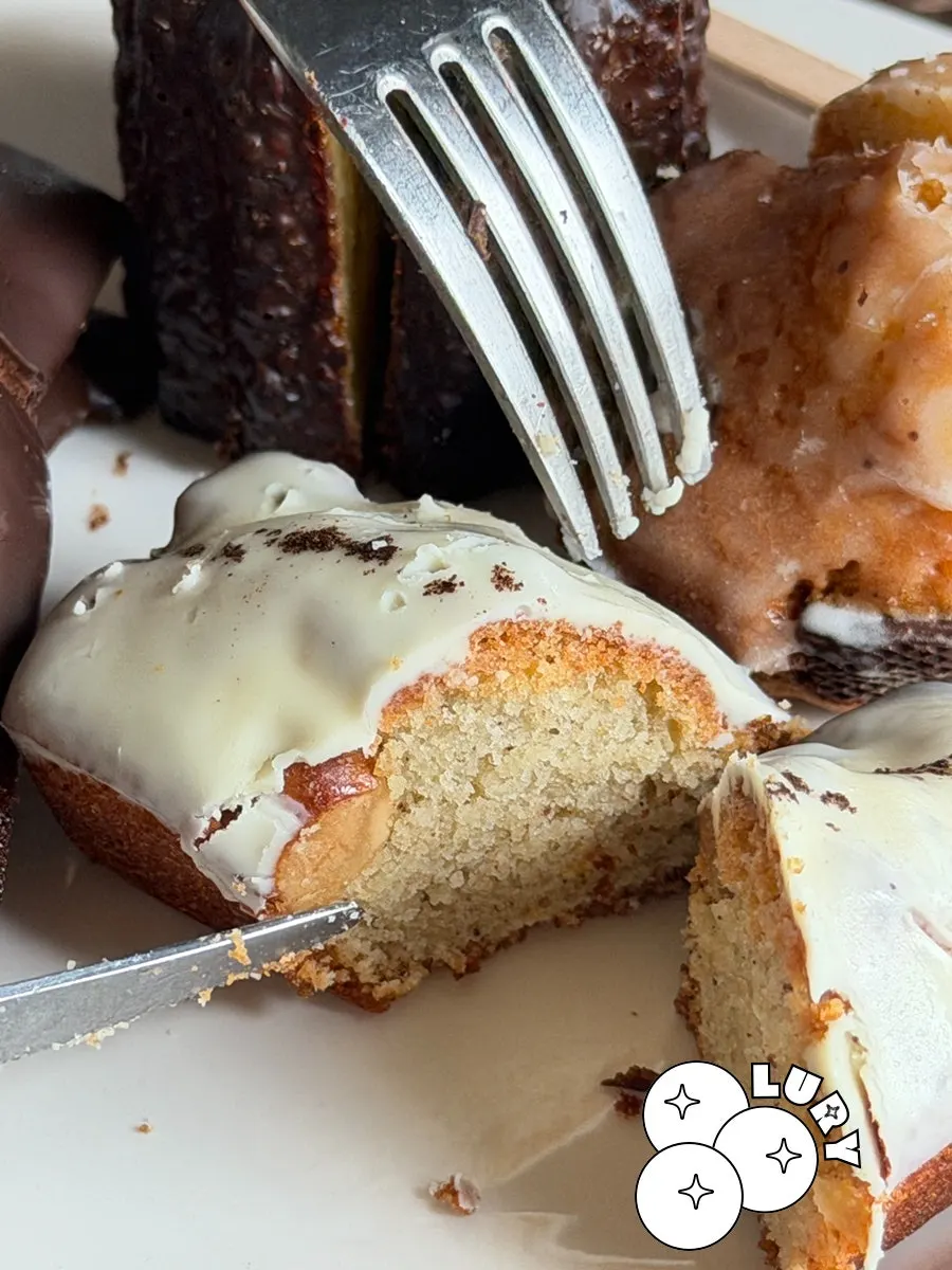 Salted choco chip madeleine with a salt coating