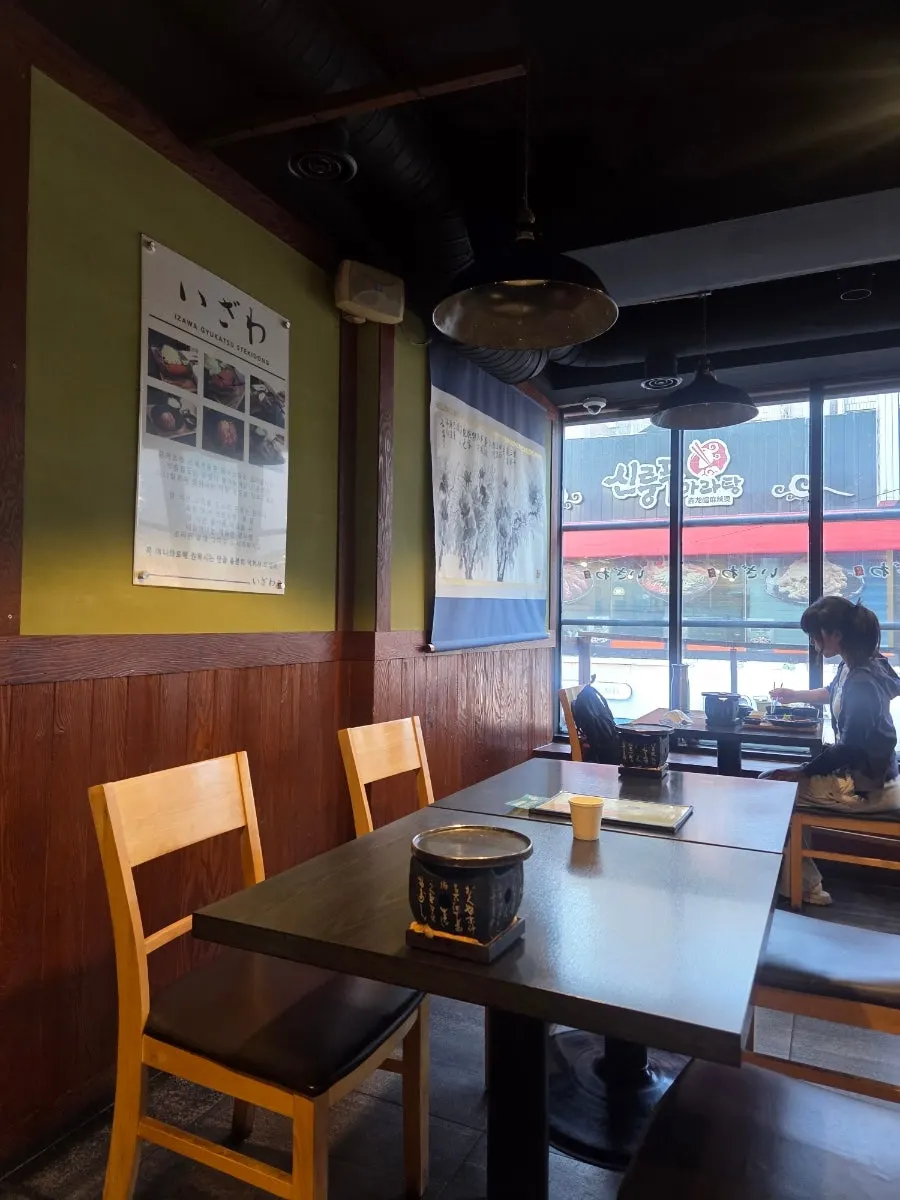 Interior with neatly arranged tables