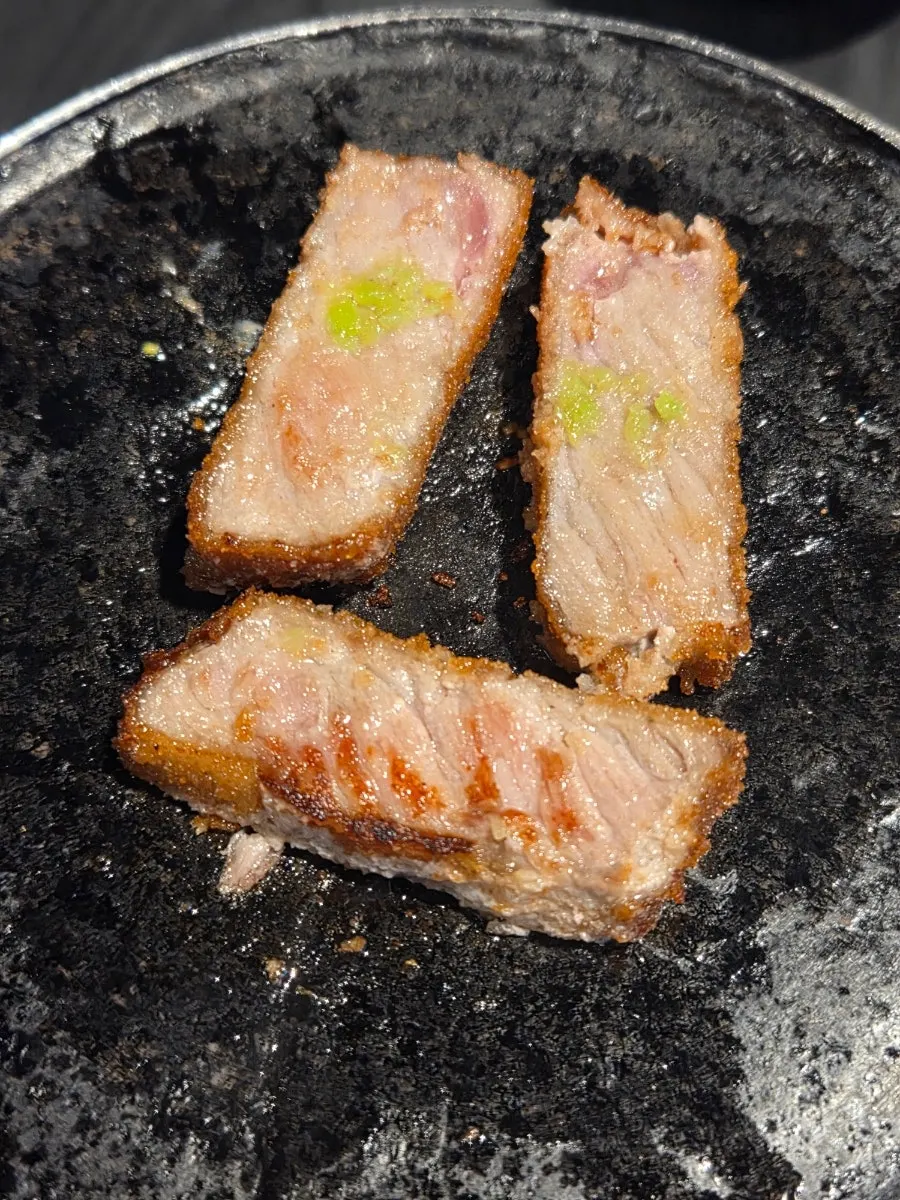 Beef gyukatsu browning nicely