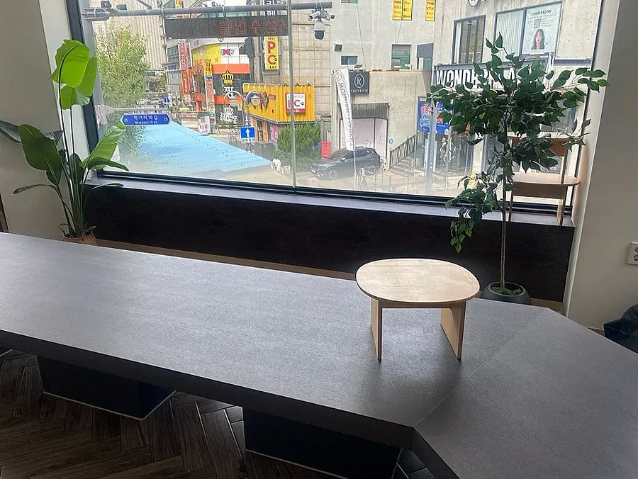 View of the window seating area