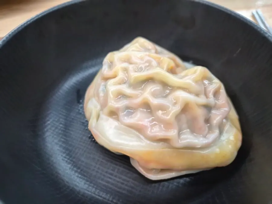 Handmade dumpling with a thin wrapper