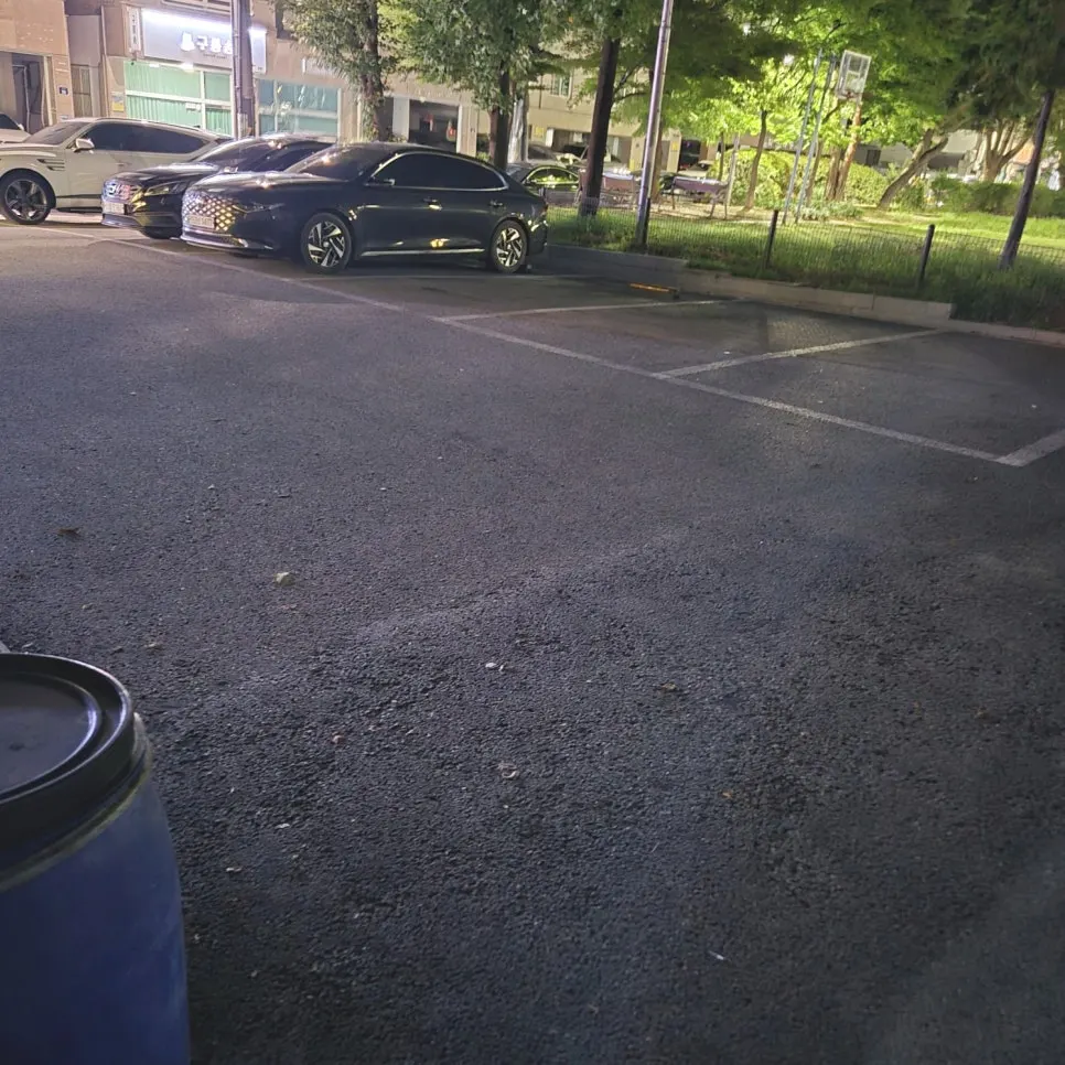 Private parking lot behind the building