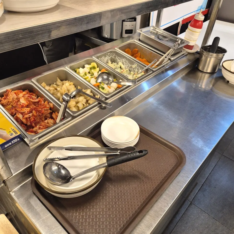 Self-bar with kimchi and pickles