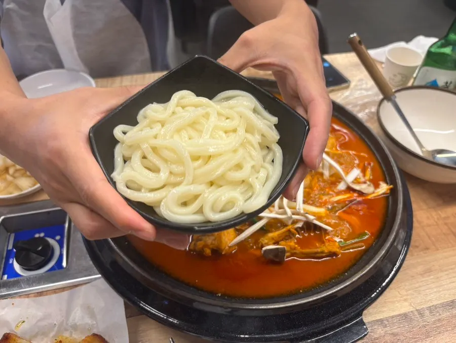 닭볶음탕을 앞둔 건배