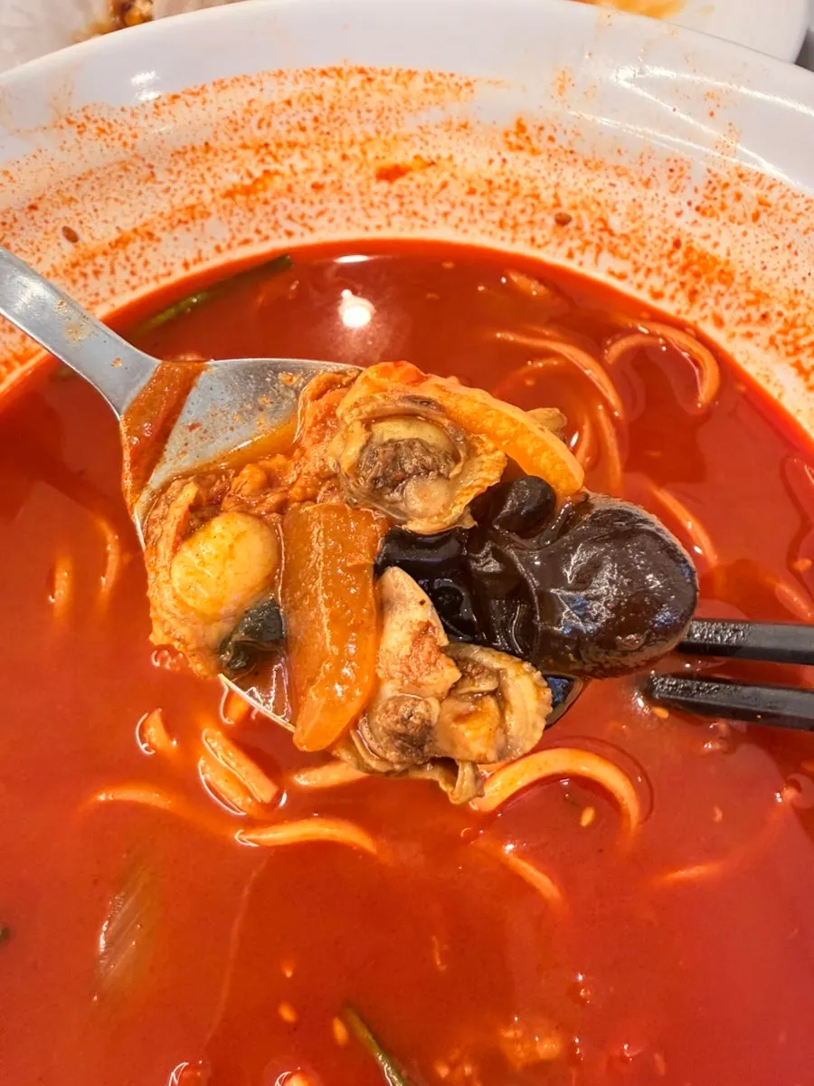 Broth packed with cockles