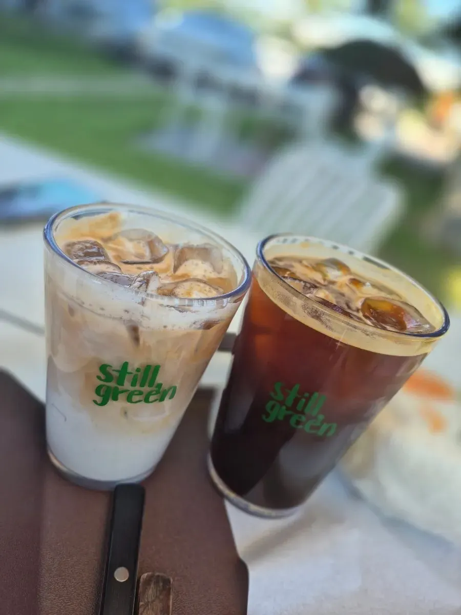 바스크치즈케이크와 아이스 아메리카노