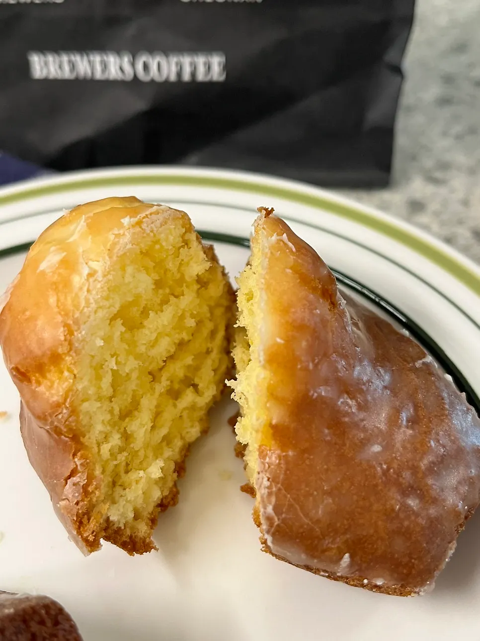 Madeleine and financier together at Brewers Coffee
