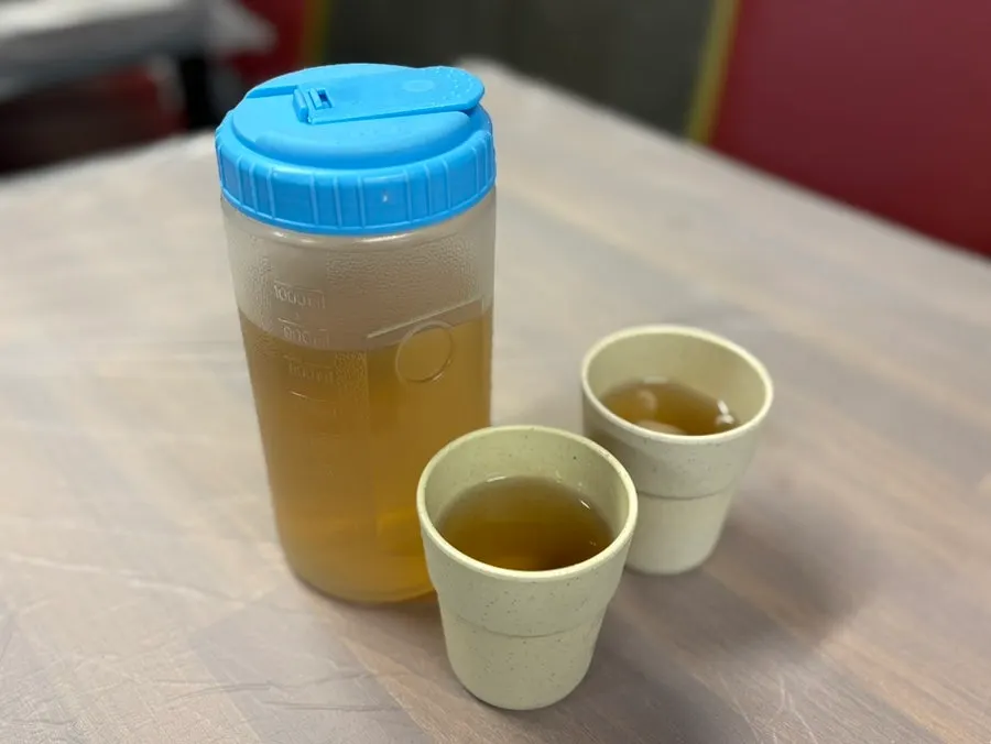 Barley tea served as the standard drink