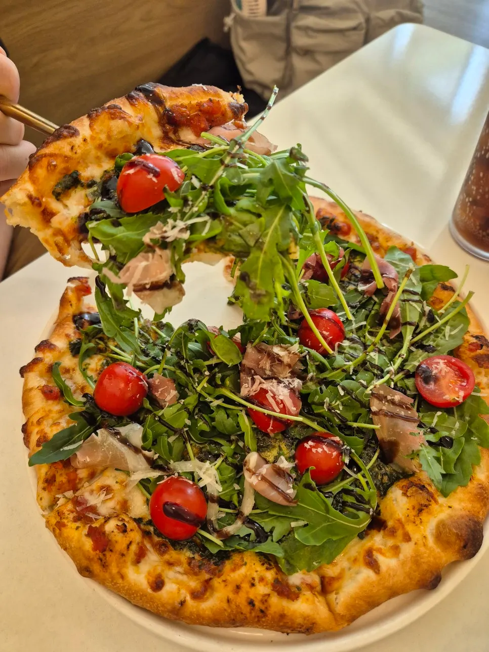 Truffle cream risotto and wood-fired pizza