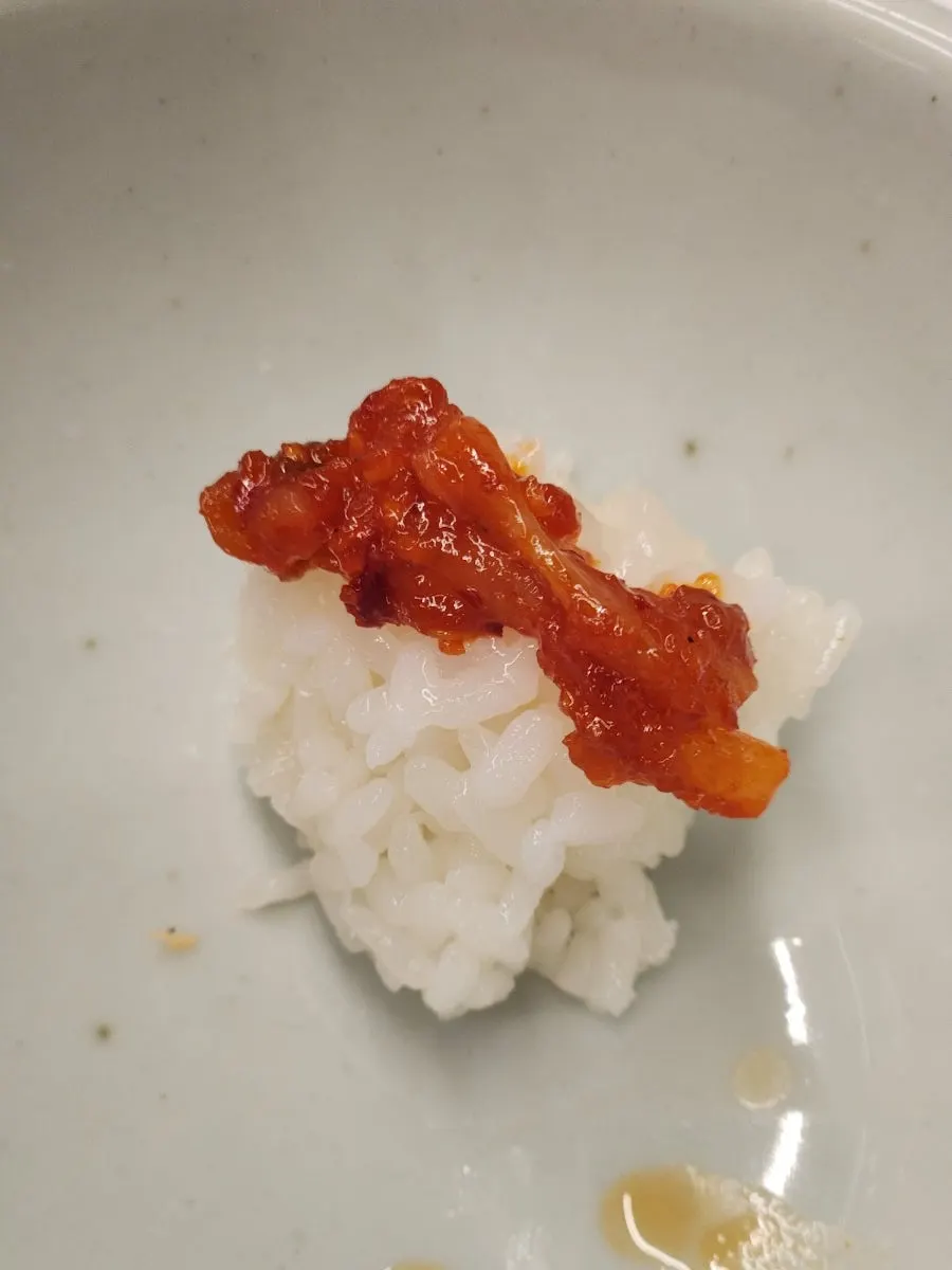 Squid jeotgal served as a side dish