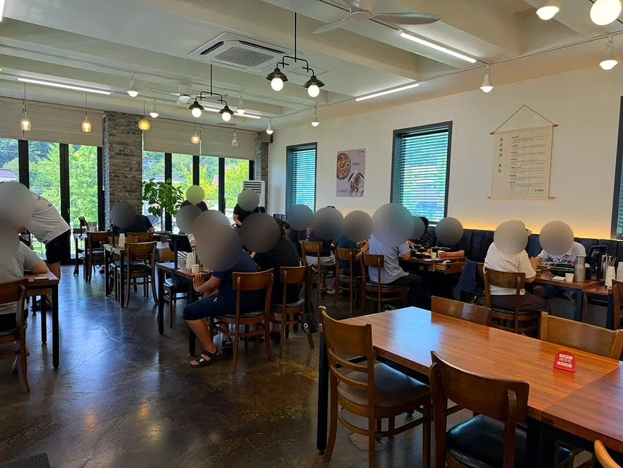 Outdoor area near the restaurant entrance
