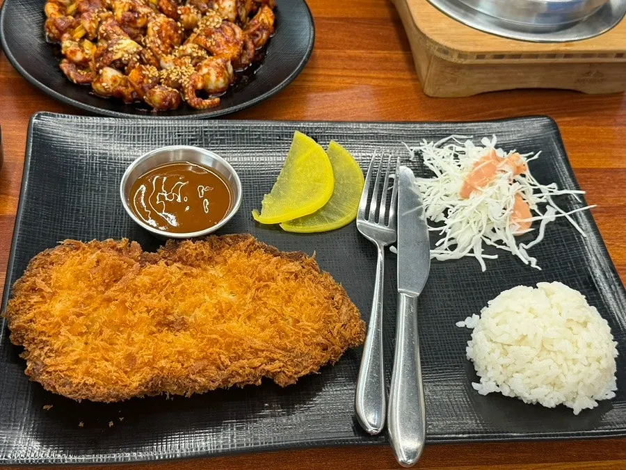 Pork loin cutlet ordered from the kids' menu