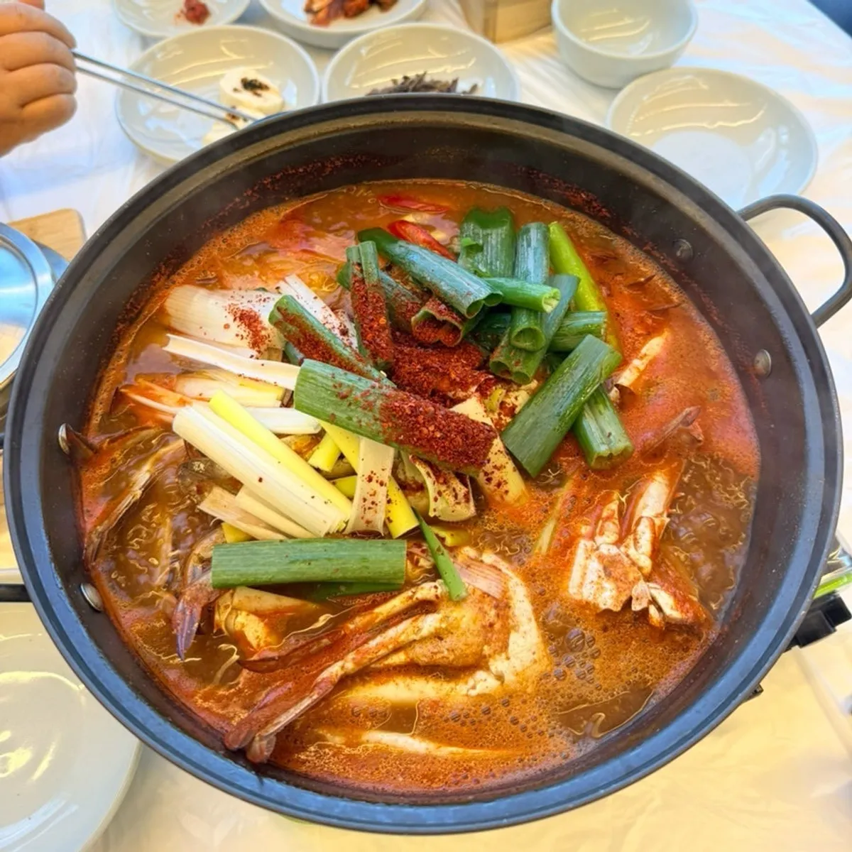 꽃게탕과 함께 먹은 솥밥