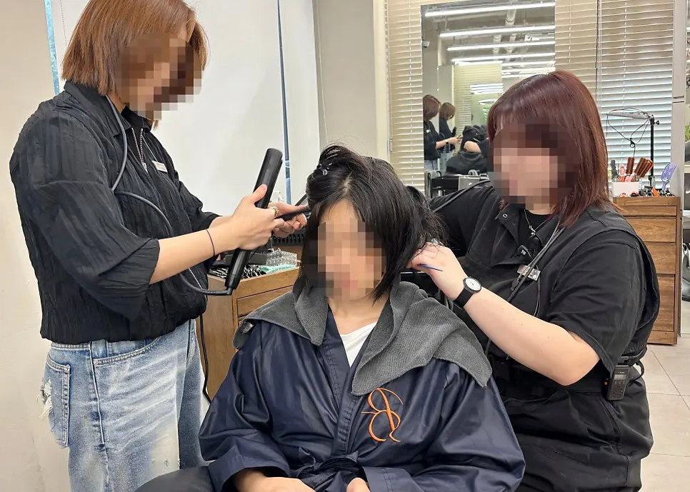 대기 후 샴푸실로 이동하기 전 모습