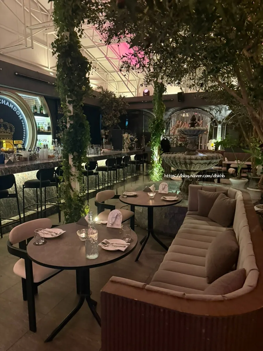 View of the indoor table seating