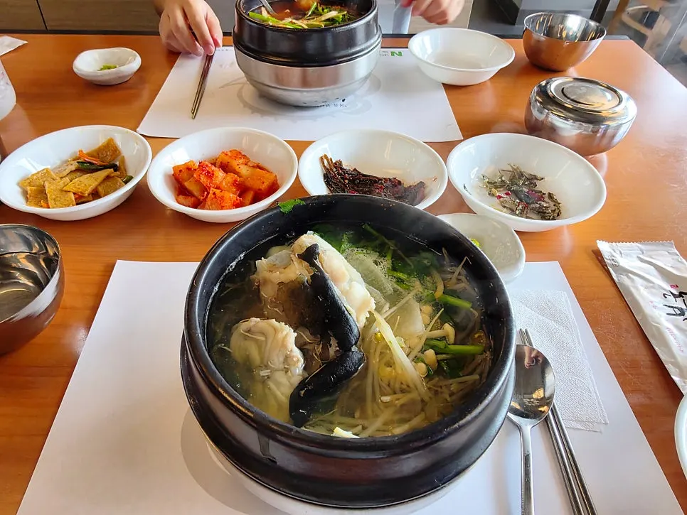 Broth with tender pufferfish meat