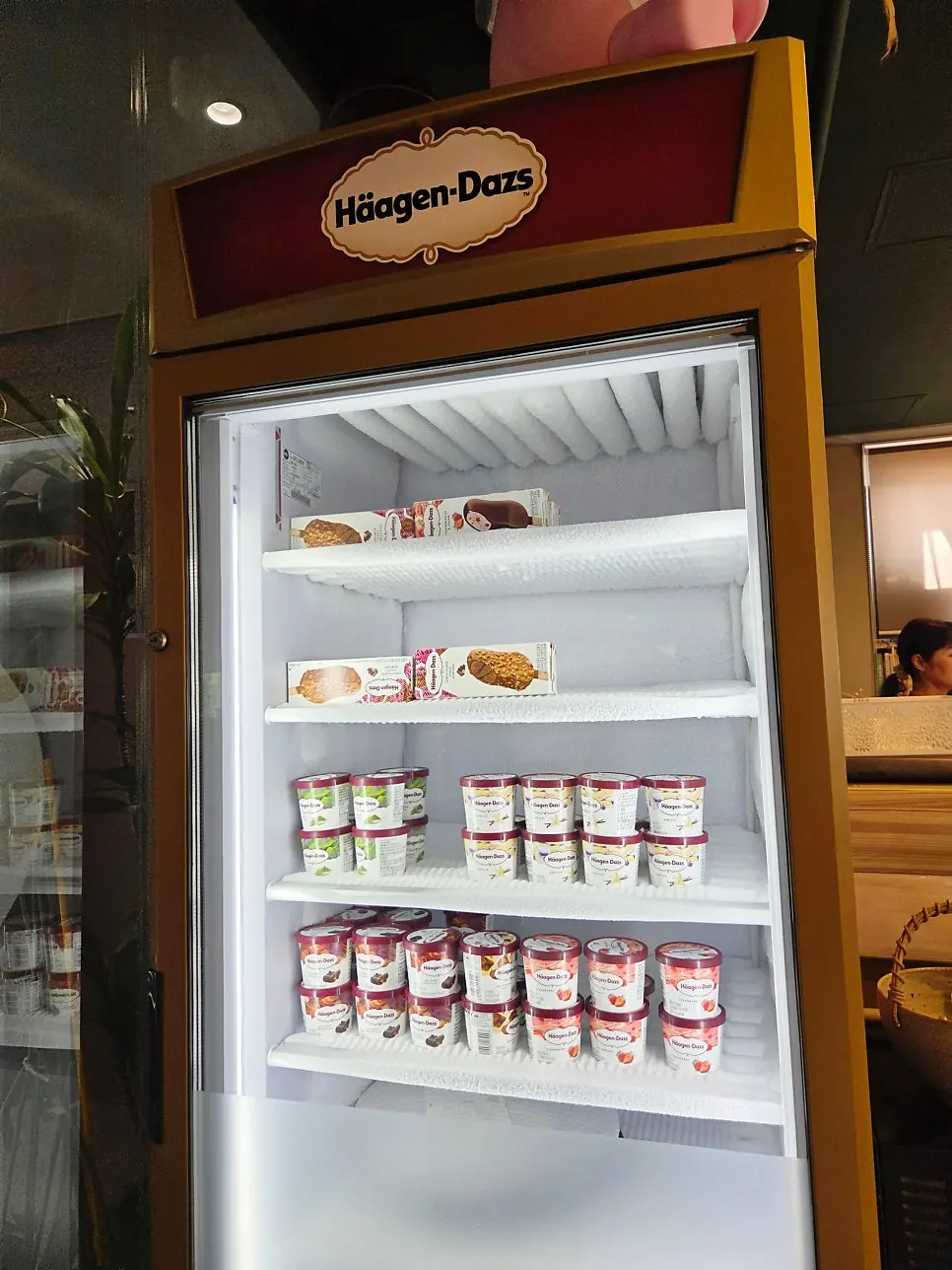Häagen-Dazs ice cream bought for dessert at the restaurant