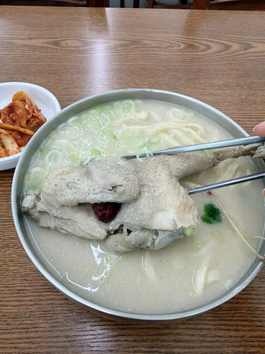 결대로 떨어지는 닭고기 살