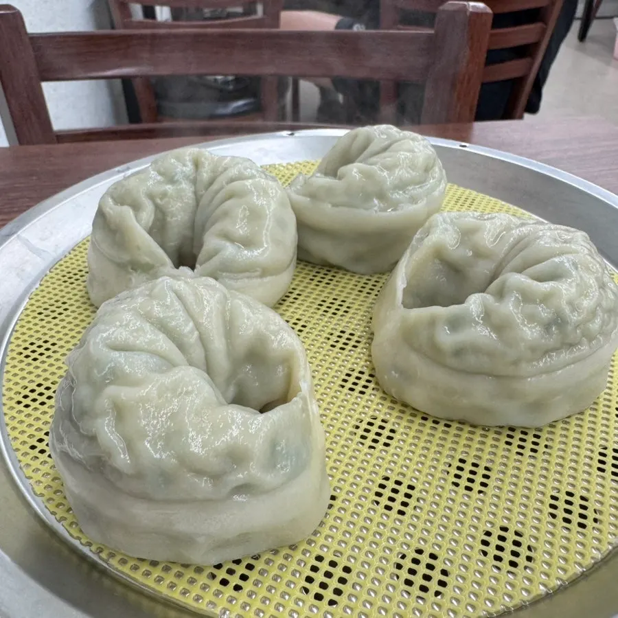 Four large meat mandu dumplings