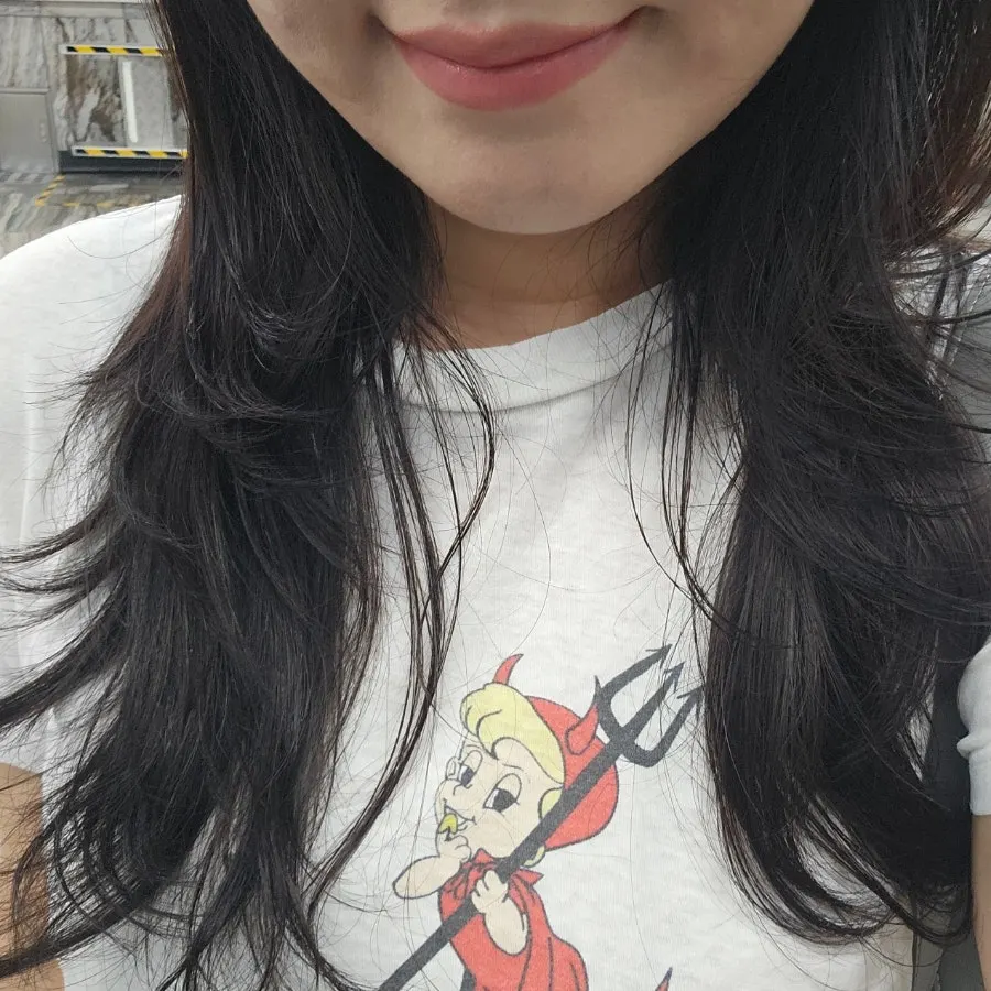 완성된 다크브라운 염색 컬러
