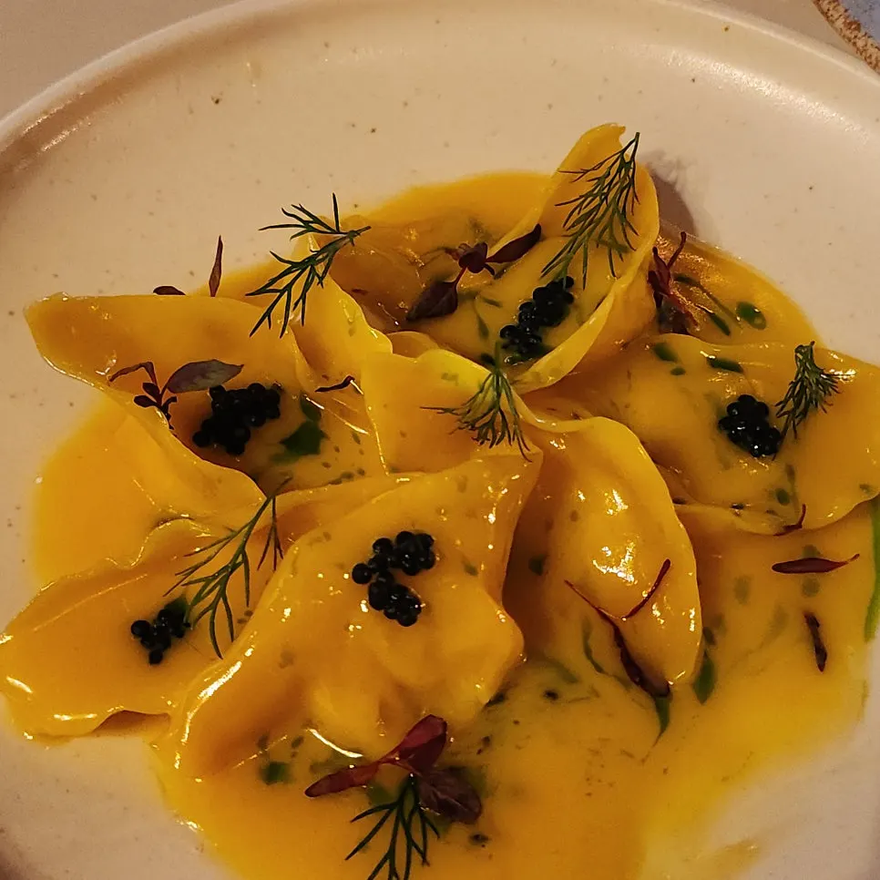 Ravioli in creamy sauce