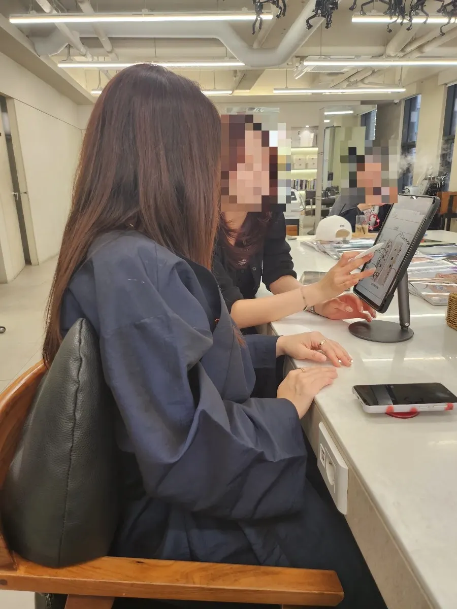 모발과 두피 상담 장면