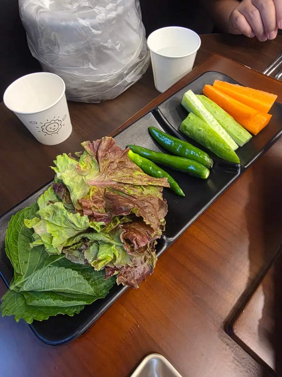 담백한 보쌈 고기 단면