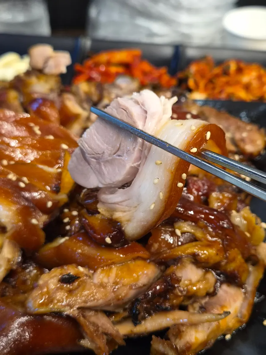 가까이에서 본 족발 살코기