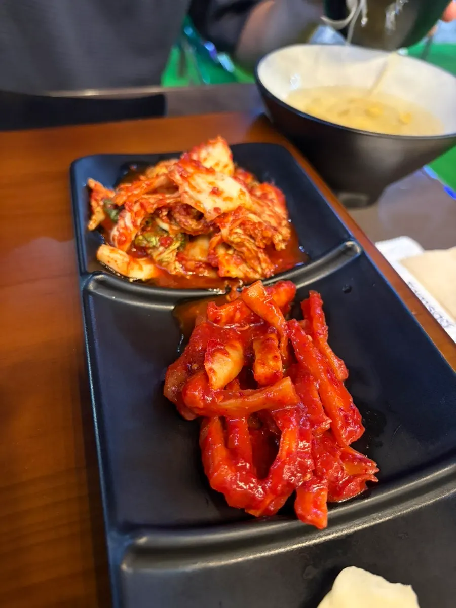 Napa cabbage kimchi served as a basic side dish