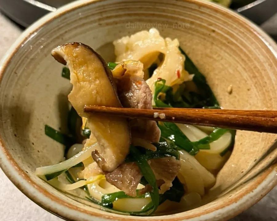 Korean beef offal miso nabe simmering at the table