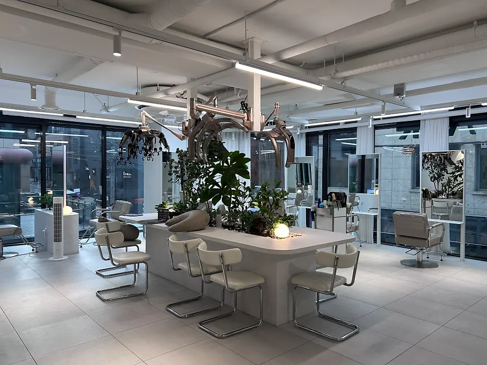 Spacious, open interior of Anew Hair