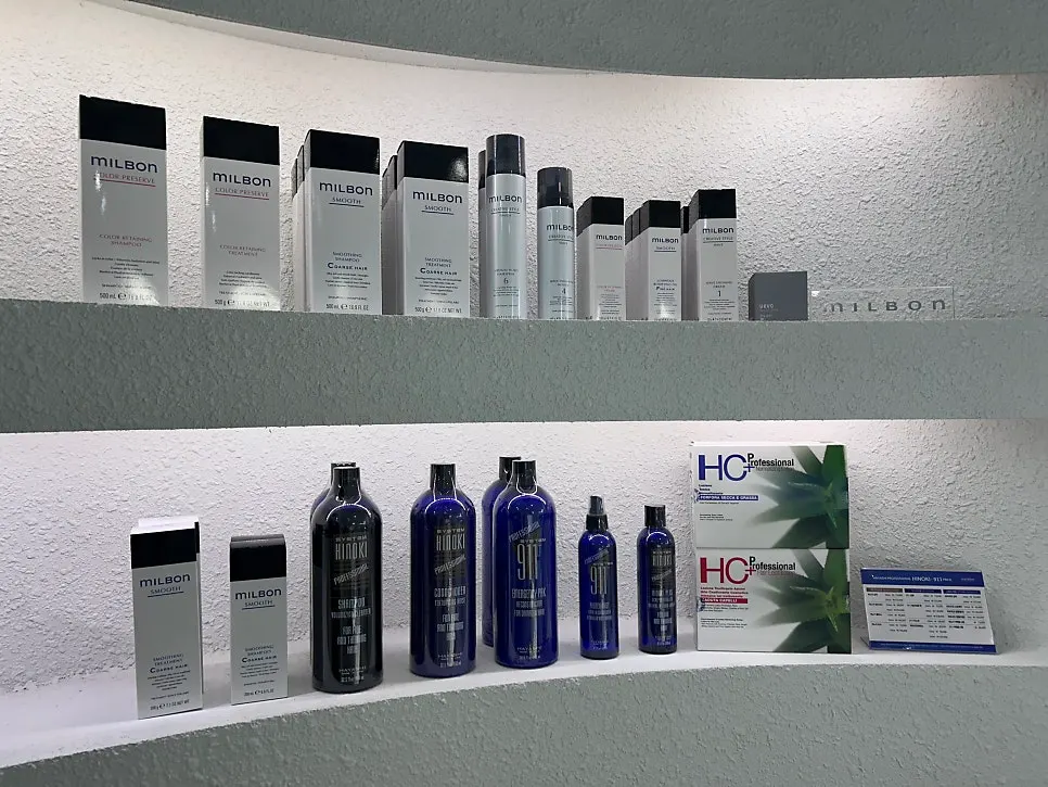 Hair products used for the perm service