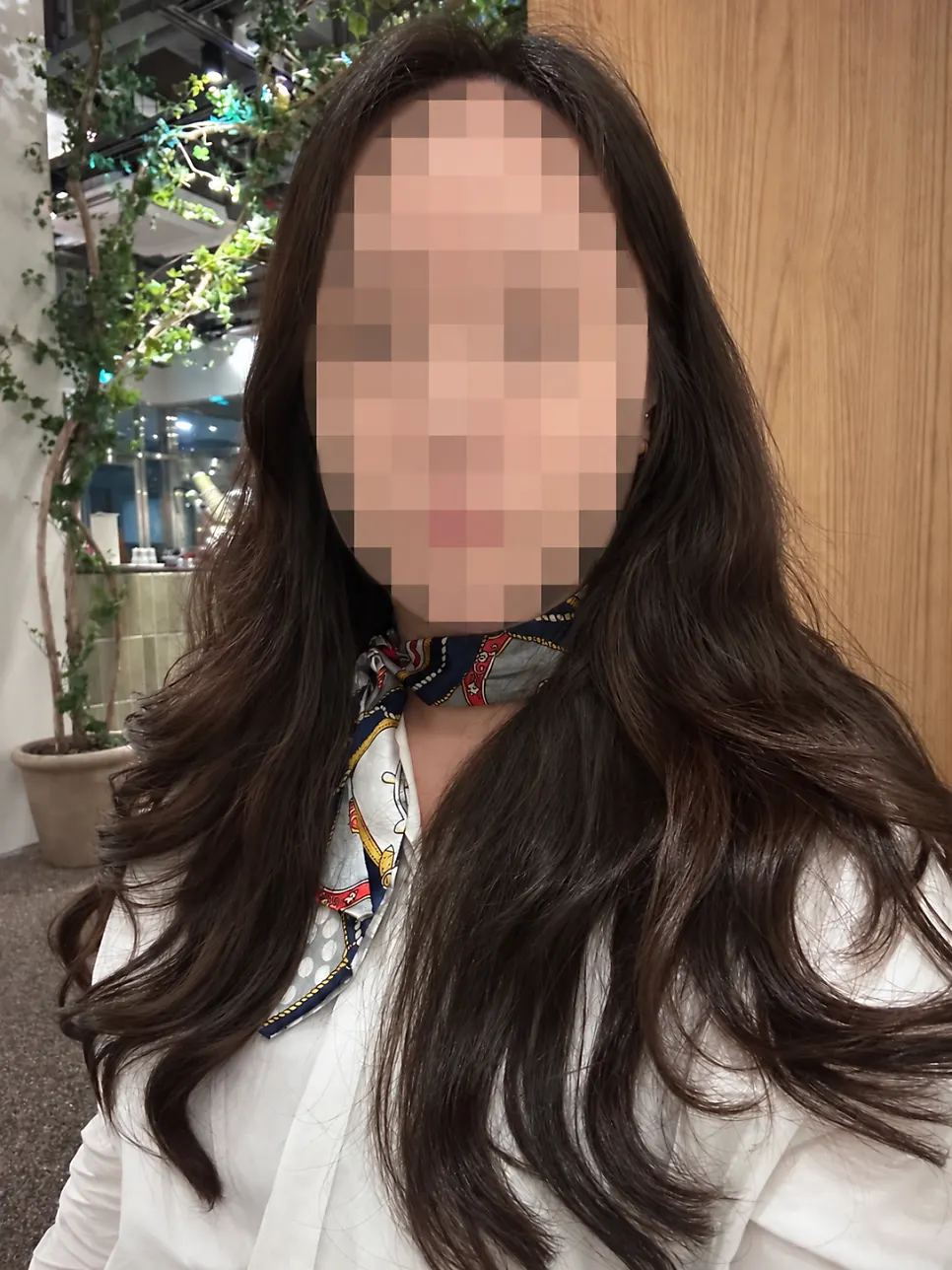 Finished S-curl perm with soft-feeling hair